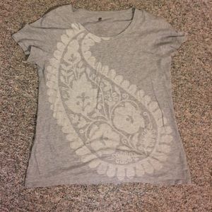 Banana Republic Gray Organic Pima Cotton T